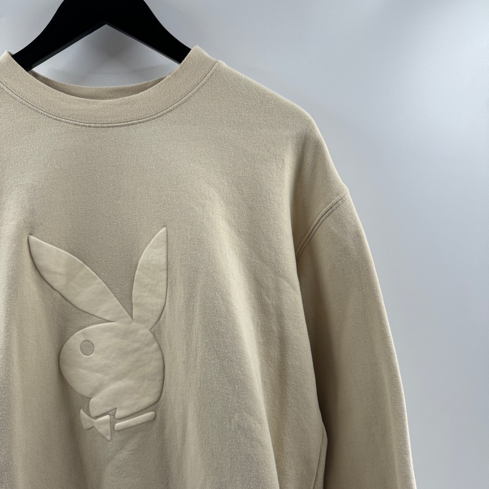 Playboy x PacSun Cream / Beige Crewneck Sweatshirt – Size Medium - Picture 2 of 7